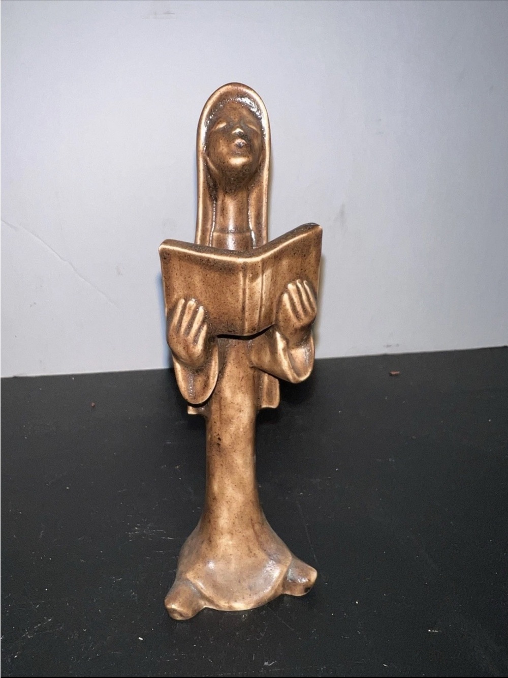 Vintage Figure Figurine Ceramic MCM Mid-Century Modern Singing Nun